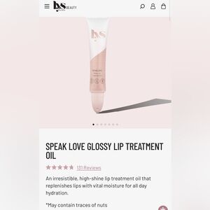 Lys Beauty Speak Love Glossy Lip Treatment Oil NWT